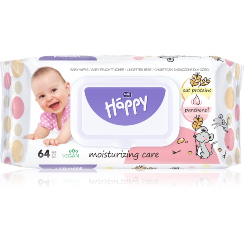 BELLA Baby Happy Oat proteins and Panthenol мокри почистващи кърпички за деца