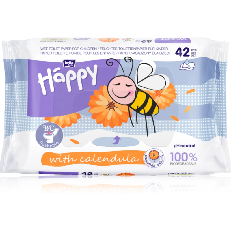 Bella Baby Happy Calendula влажна тоалетна хартия с невен за деца