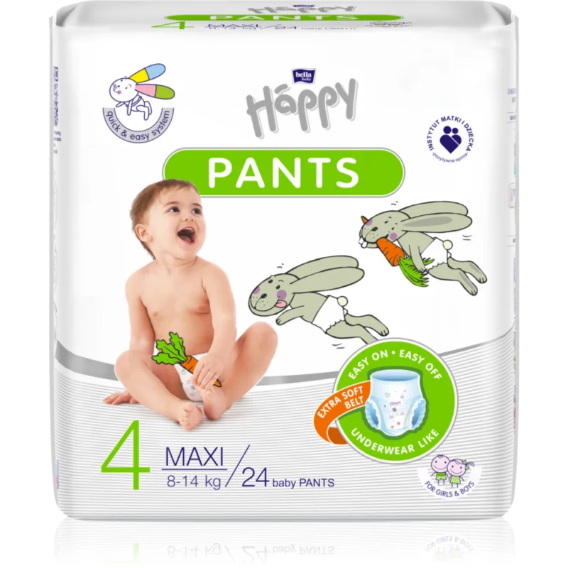 BELLA Baby Happy Pants Size 4 Maxi еднократни пелени гащички 8-14 kg - За деца - Сравни цени от 1 магазин с безплатна доставка