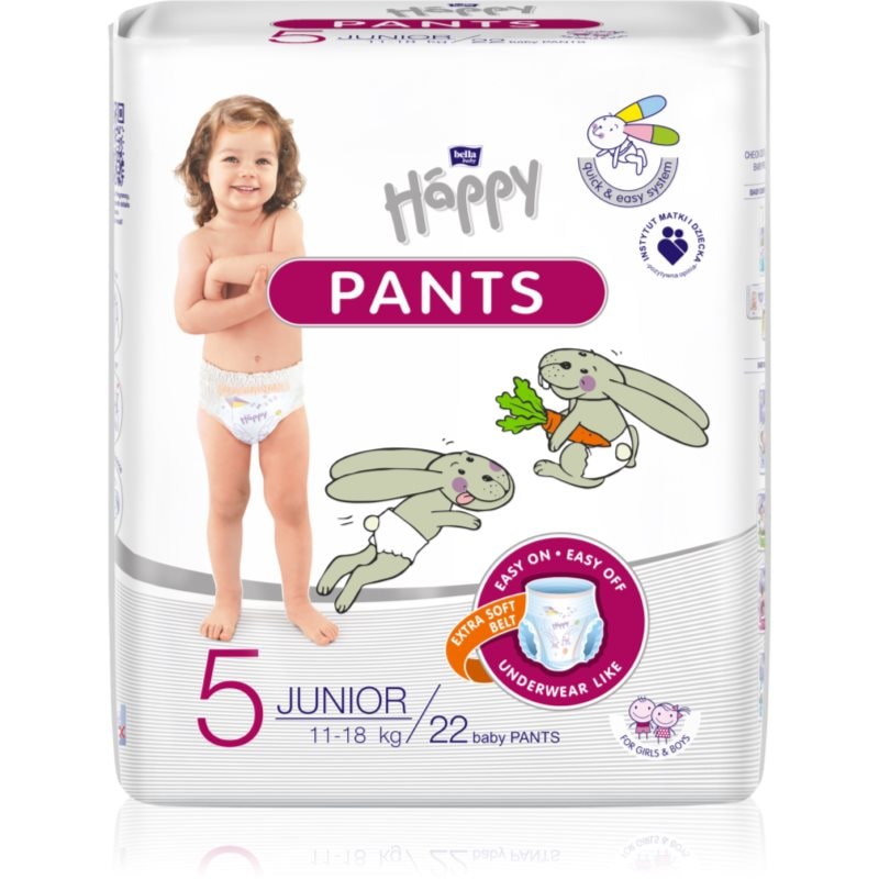 Bella Baby Happy Pants Size 5 Junior еднократни пелени гащички 11-18 kg - За деца - Сравни цени от 1 магазин с безплатна доставка