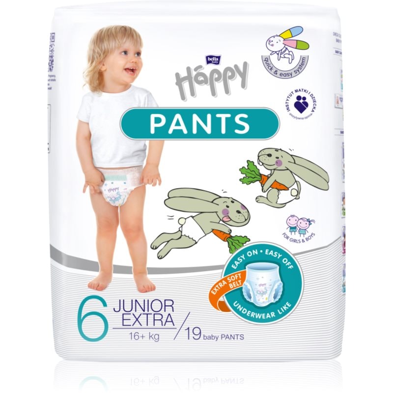 Bella Baby Happy Pants Size 6 Junior Extra еднократни пелени гащички 16kg+ - За деца - Сравни цени от 1 магазин с безплатна доставка