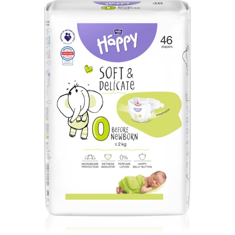 Bella Baby Happy Soft & Delicate Size 0 Before Newborn еднократни пелени ≤ 2 kg - За деца - Сравни цени от 1 магазин с безплатна доставка