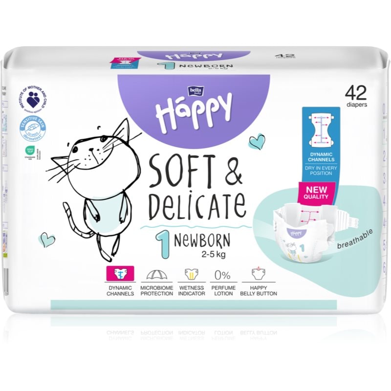 BELLA Baby Happy Soft & Delicate Size 1 Newborn еднократни пелени 2-5 kg - За деца - Сравни цени от 1 магазин с безплатна доставка