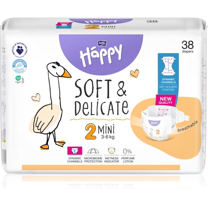 Bella Baby Happy Soft & Delicate Size 2 Mini еднократни пелени 3-6 kg