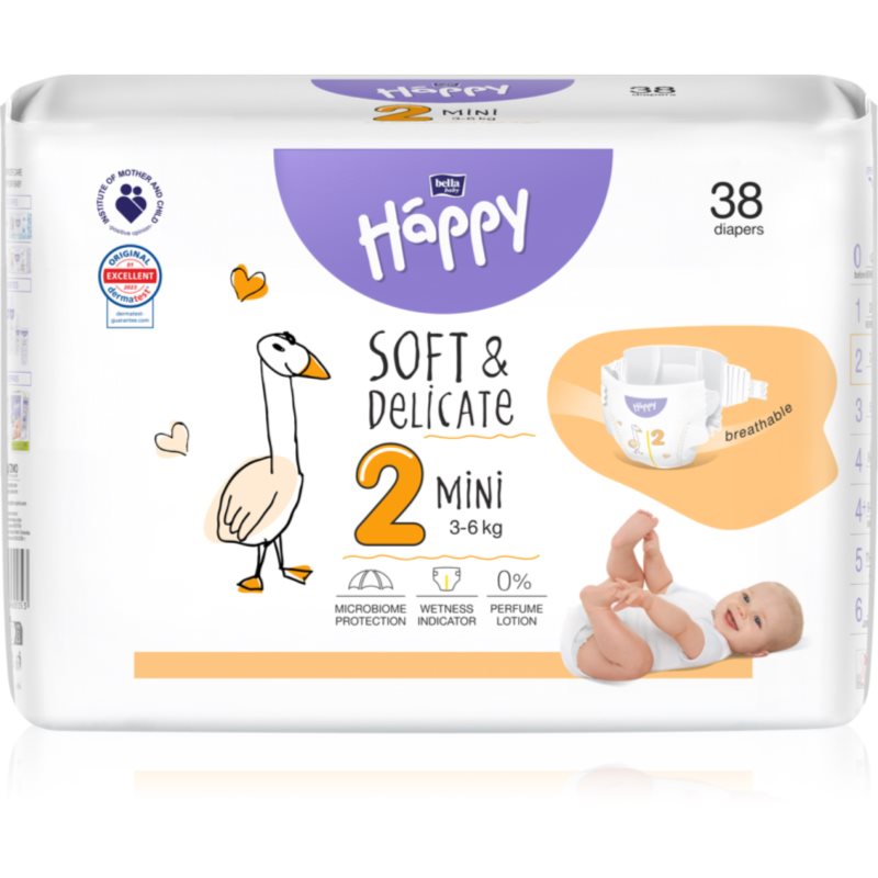 Bella Baby Happy Soft & Delicate Size 2 Mini еднократни пелени 3-6 kg - За деца - Сравни цени от 1 магазин с безплатна доставка