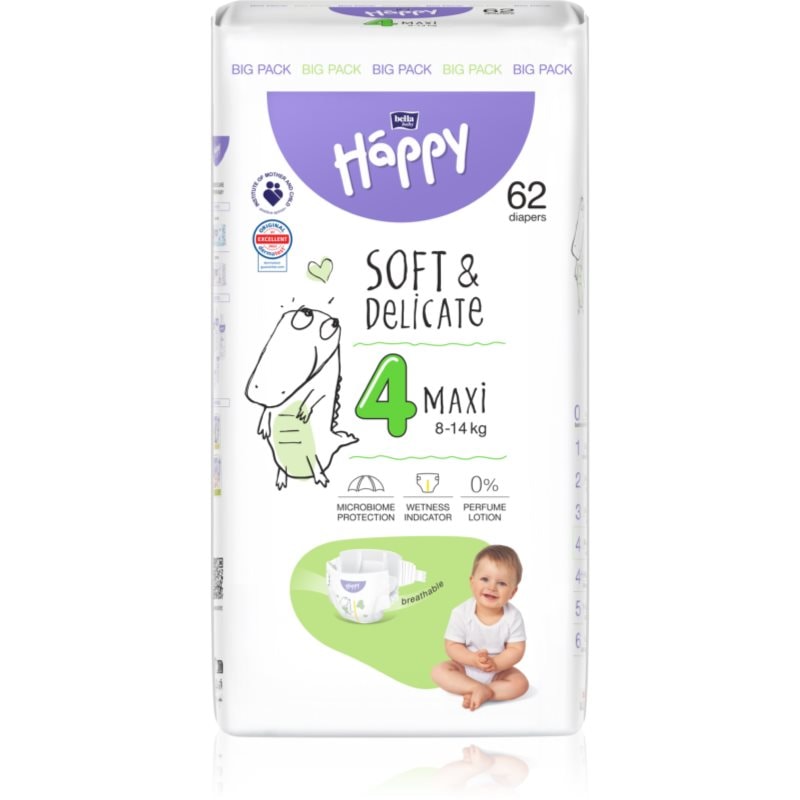 BELLA Baby Happy Soft & Delicate Size 4 Maxi еднократни пелени 8-14 kg - За деца - Сравни цени от 1 магазин с безплатна доставка