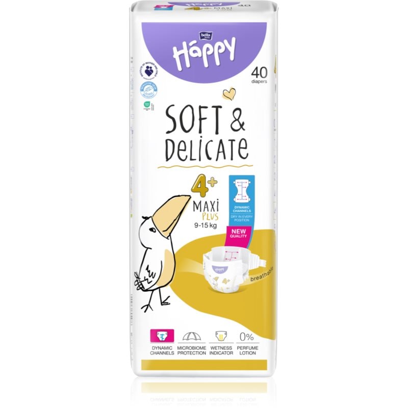 BELLA Baby Happy Soft & Delicate Size 4+ Maxi Plus еднократни пелени 9-15 kg - За деца - Сравни цени от 1 магазин с безплатна доставка