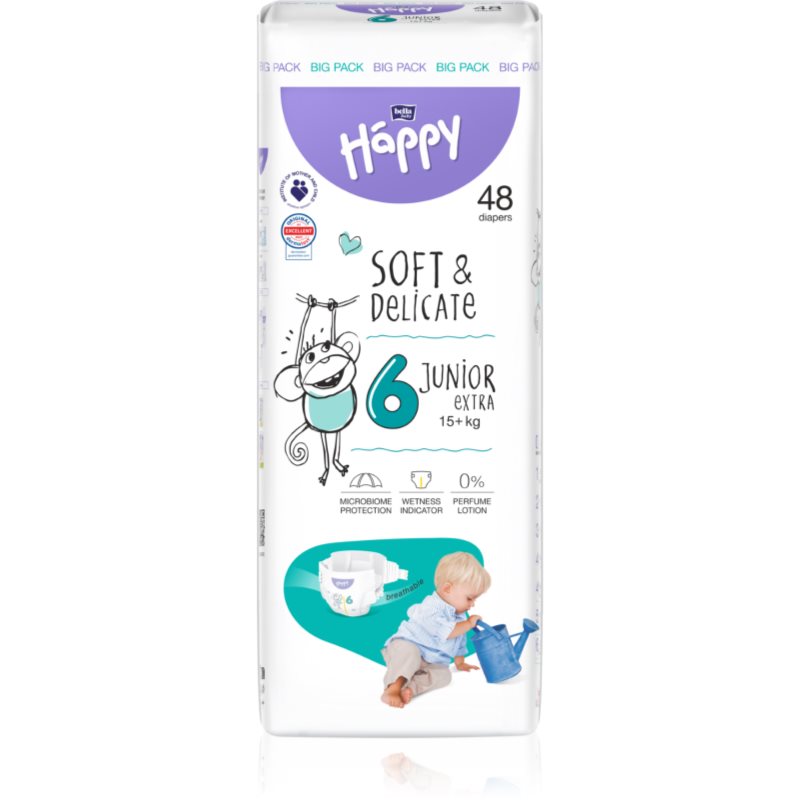 BELLA Baby Happy Soft & Delicate Size 6 Junior Extra еднократни пелени 15+ kg - За деца - Сравни цени от 1 магазин с безплатна доставка
