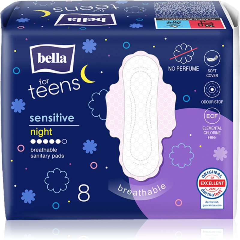 BELLA For Teens Sensitive Night санитарни кърпи за нощ - Грижа за тяло - Сравни цени от 1 магазин с безплатна доставка