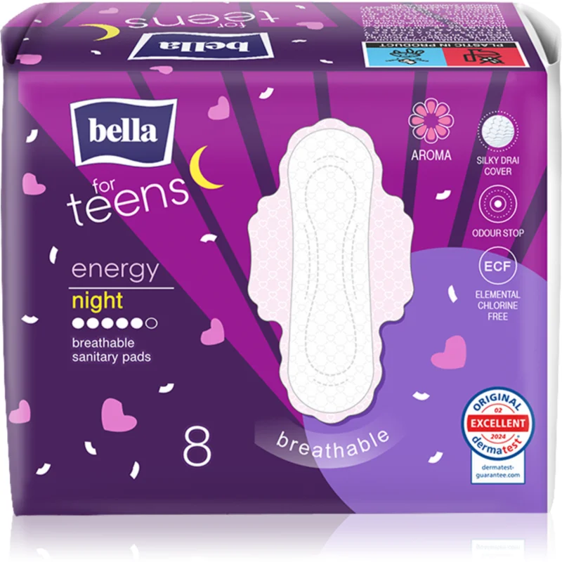BELLA For Teens Energy Night санитарни кърпи за нощ - Грижа за тяло - Сравни цени от 1 магазин с безплатна доставка