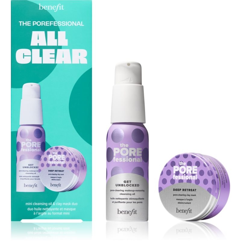 Benefit The POREfessional All Clear – Cleansing Oil & Clay Mask Duo Set комплект за грижа за лице - Комплект - Сравни цени от 1 магазин с безплатна доставка