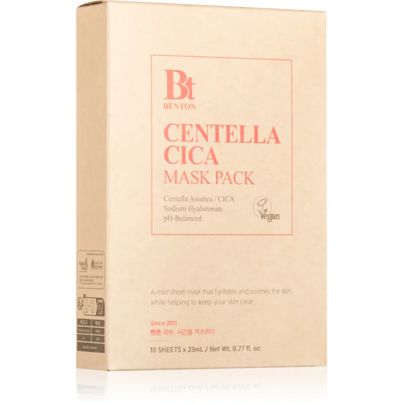 Benton Goodbye Redness Centella успокояваща платнена маска за проблемна кожа, акне
