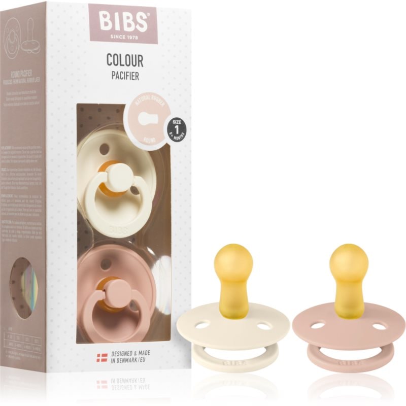 BIBS Colour Natural Rubber Size 1: 0+ months биберон Ivory / Blush - За деца - Сравни цени от 1 магазин с безплатна доставка