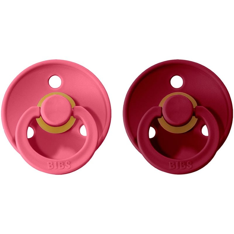 BIBS Colour Natural Rubber Size 2: 6+ months биберон Coral / Ruby - За деца - Сравни цени от 1 магазин с безплатна доставка