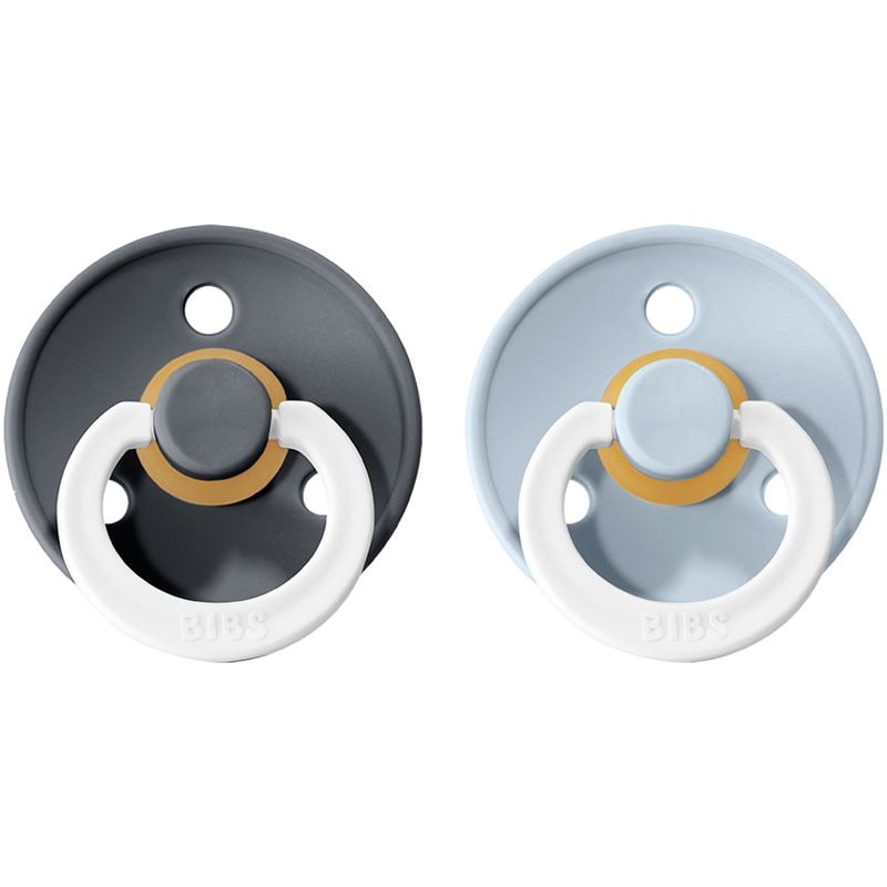 BIBS Colour Natural Rubber Size 2: 6+ months биберон Iron Night / Baby Blue Night - За деца - Сравни цени от 1 магазин с безплатна доставка