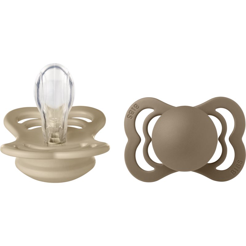 BIBS Supreme Silicone Size 1: 0+ months биберон Vanilla / Dark Oak - За деца - Сравни цени от 1 магазин с безплатна доставка