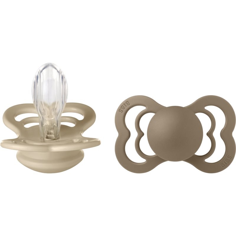 BIBS Supreme Silicone Size 2: 6+ months биберон Vanilla / Dark Oak - За деца - Сравни цени от 1 магазин с безплатна доставка