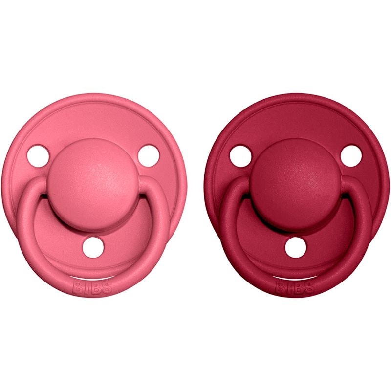 BIBS De Lux Natural Rubber Size 1: 0+ months биберон Coral / Ruby - За деца - Сравни цени от 1 магазин с безплатна доставка