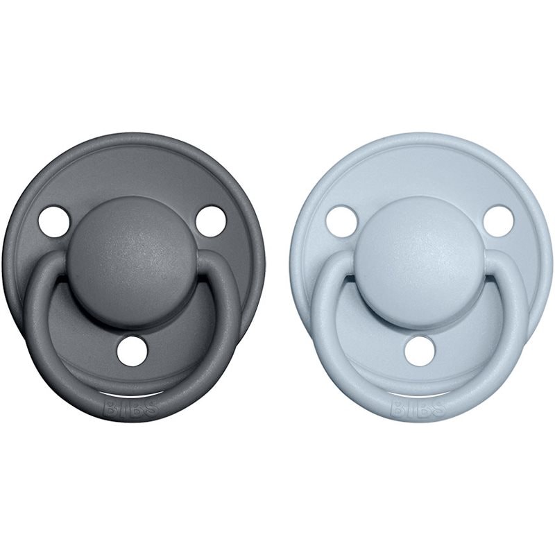 BIBS De Lux Natural Rubber Size 2: 6+ months биберон Iron / Baby Blue - За деца - Сравни цени от 1 магазин с безплатна доставка
