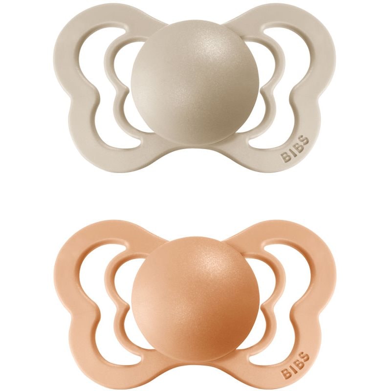BIBS Couture Natural Rubber Size 2: 6+ months биберон Vanilla / Peach - За деца - Сравни цени от 1 магазин с безплатна доставка