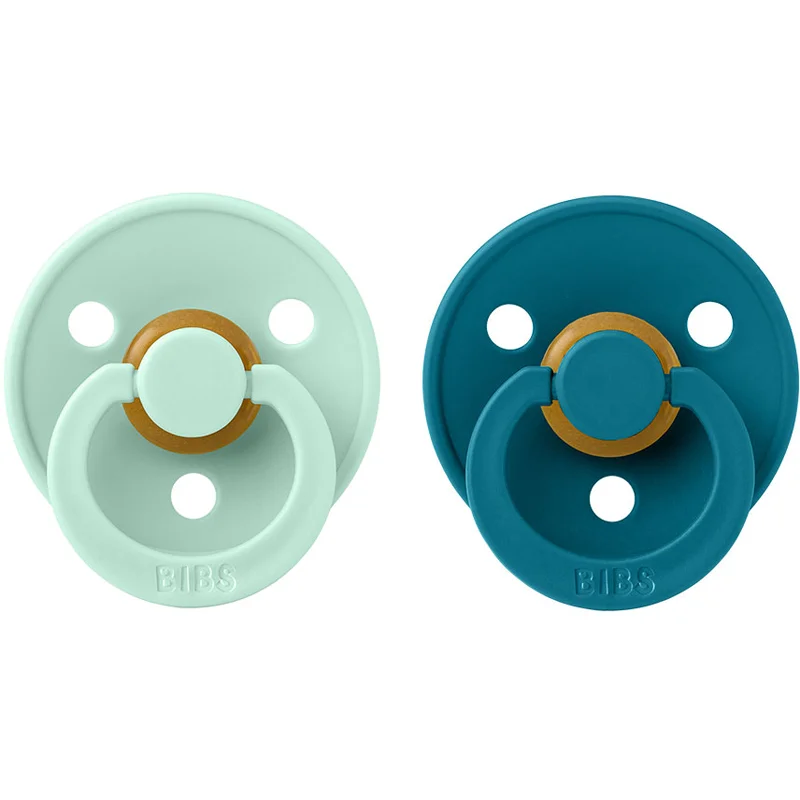 BIBS Colour Natural Rubber Size 2: 6+ months биберон Nordic Mint / Forest