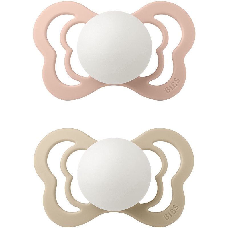 BIBS Couture Glow Silicone Size 2: 6+ months биберон Blush / Vanilla - За деца - Сравни цени от 1 магазин с безплатна доставка