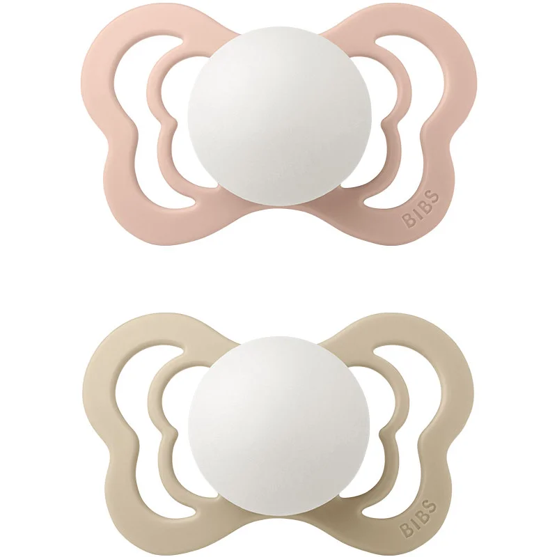 BIBS Couture Glow Silicone Size 2: 6+ months биберон Blush / Vanilla - За деца - Сравни цени от 1 магазин с безплатна доставка