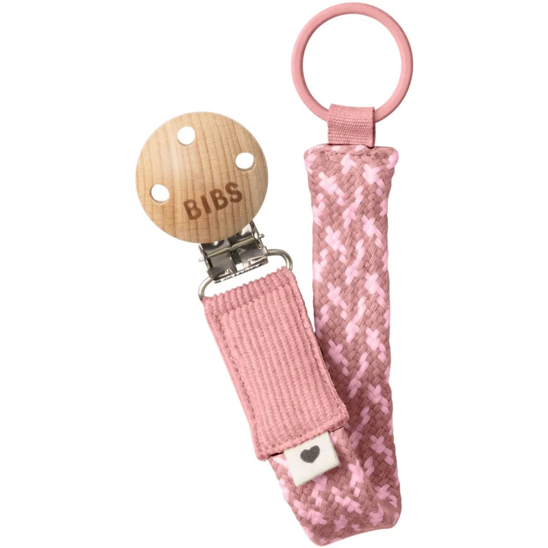 BIBS Paci Braid клипс за биберон Dusty Pink / Baby Pink - За деца - Сравни цени от 1 магазин с безплатна доставка
