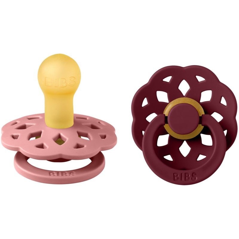 BIBS Boheme Natural Rubber Size 2: 6+ months биберон Dusty Pink / Elderberry - За деца - Сравни цени от 1 магазин с безплатна доставка