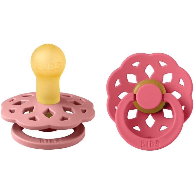 BIBS Boheme Natural Rubber Size 1: 0+ months биберон Dusty Pink / Coral - За деца - Сравни цени от 1 магазин с безплатна доставка