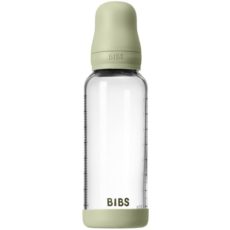BIBS Baby Glass Bottle Silicone шише против колики със силиконова приставка за пиене Sage - За деца - Сравни цени от 1 магазин с безплатна доставка