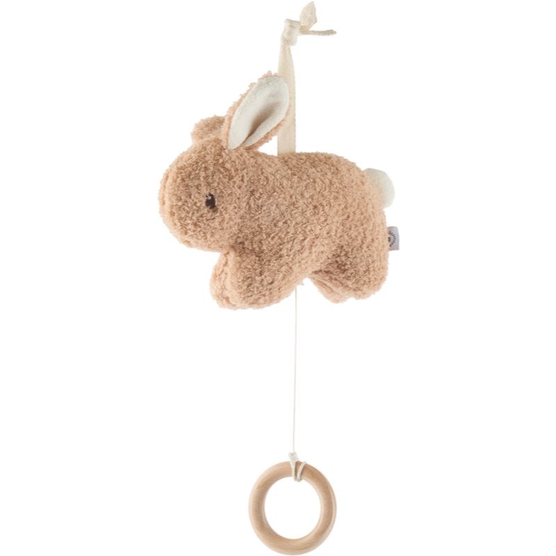 Bieco Musical Toy Bunny Fine контрастна играчка за окачане с мелодия