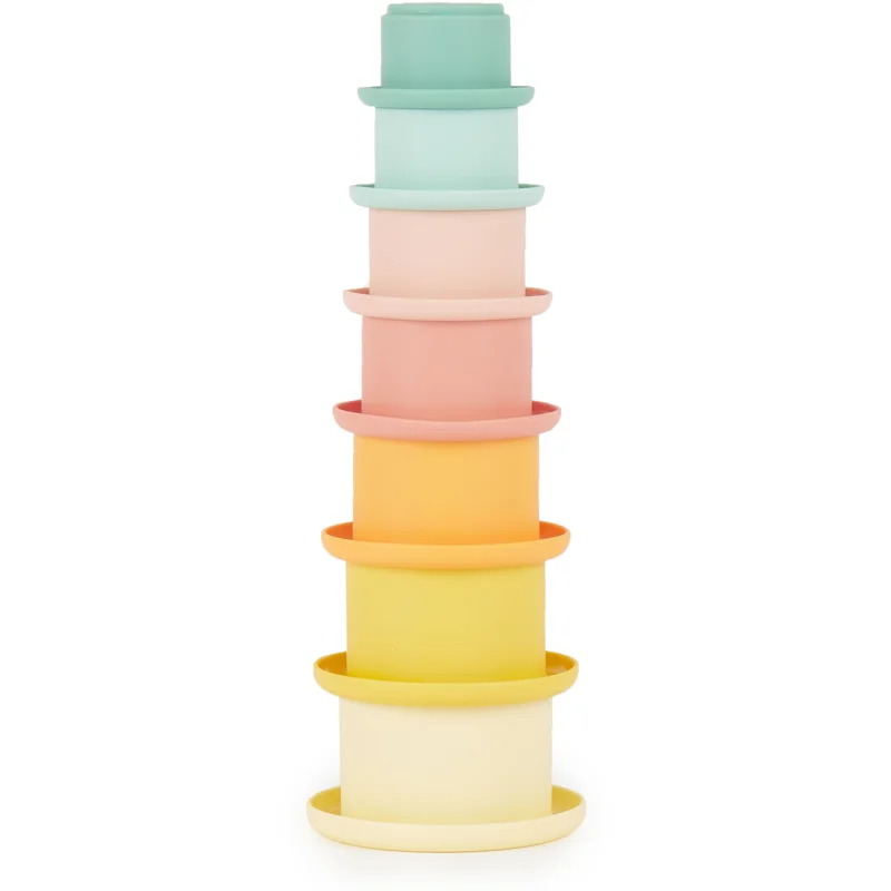Bieco Silicone Stacking Cups Tropical Vibes чашки за редене 12 m+ - За деца - Сравни цени от 1 магазин с безплатна доставка