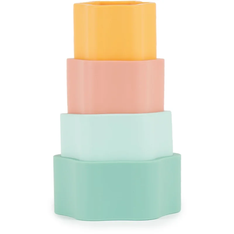Bieco Silicone Stacking Tower Flower играчка за подреждане 12 m+ Tropical Vibes - За деца - Сравни цени от 1 магазин с безплатна доставка