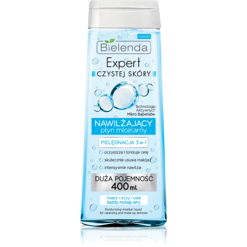 Bielenda Expert Pure Skin Moisturizing мицеларна почистваща вода 3 в 1 - Грижа за лице - Сравни цени от 1 магазин с безплатна доставка