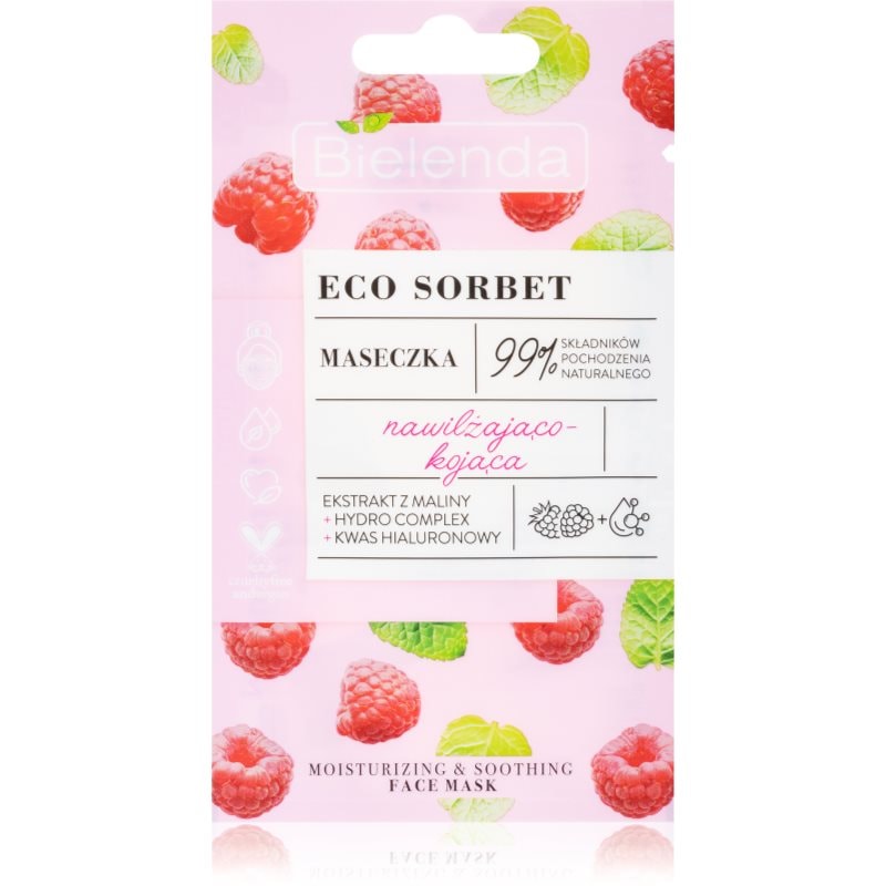 Bielenda Bielenda Eco Sorbet Raspberry успокояваща маска 1 бр. - Унисекс парфюм - Сравни цени от 1 магазин с безплатна доставка