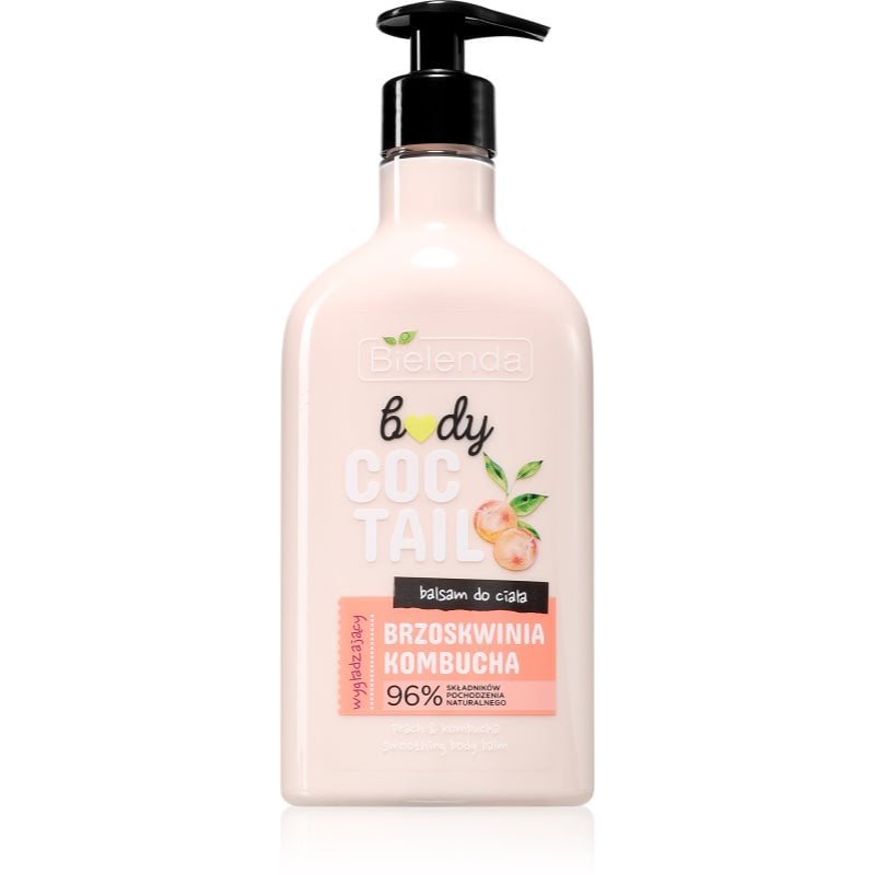 Bielenda Body Coctail Peach + Kombucha хидратиращо мляко за тяло с ревитализиращ ефект