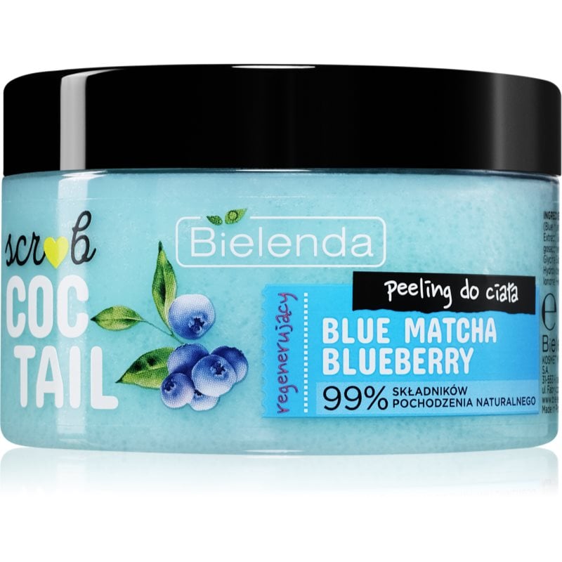 Bielenda Coctail Scrub Blue Matcha + Blueberry пилинг за тяло с регенериращ ефект 350 гр.