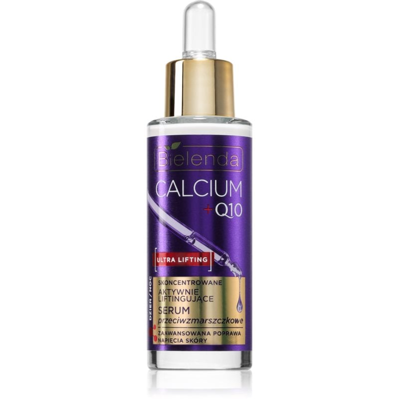 Bielenda Calcium + Q10 Concentrated actively lifting anti-wrinkle serum day/night лифтинг серум за стягане на контура на лицето дневен и нощен