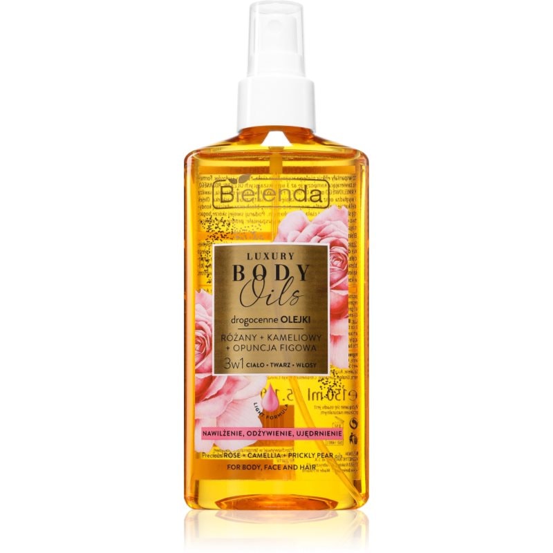 Bielenda Luxury Body Oils Rose + Camellia + Prickly Pear олио за лице, тяло и коса - Грижа за тяло - Сравни цени от 1 магазин с безплатна доставка