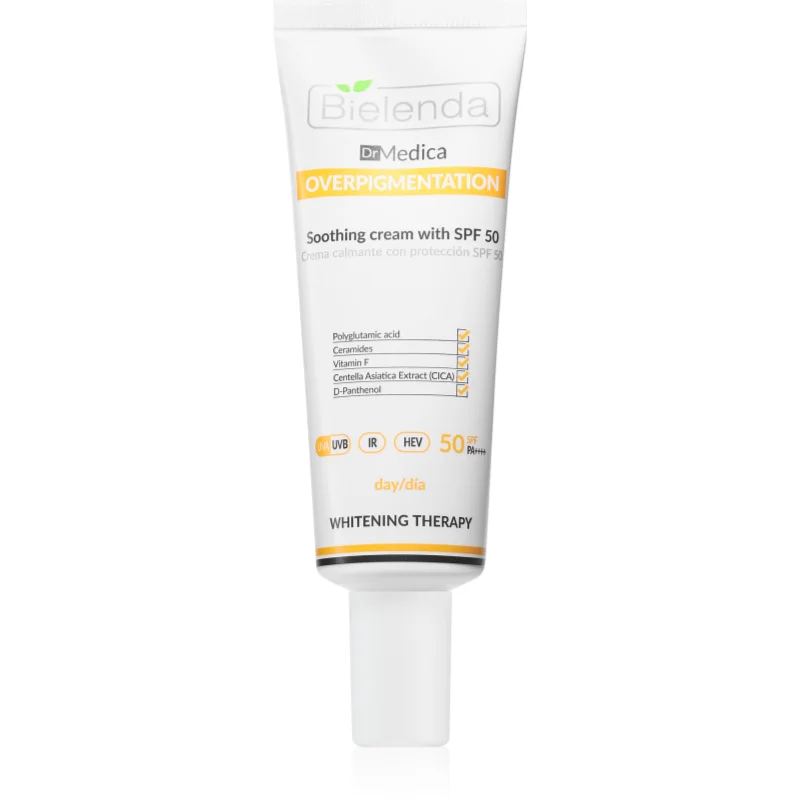 Bielenda Dr Medica Overpigmentation успокояващ дневен крем SPF 50 - Грижа за лице - Сравни цени от 1 магазин с безплатна доставка