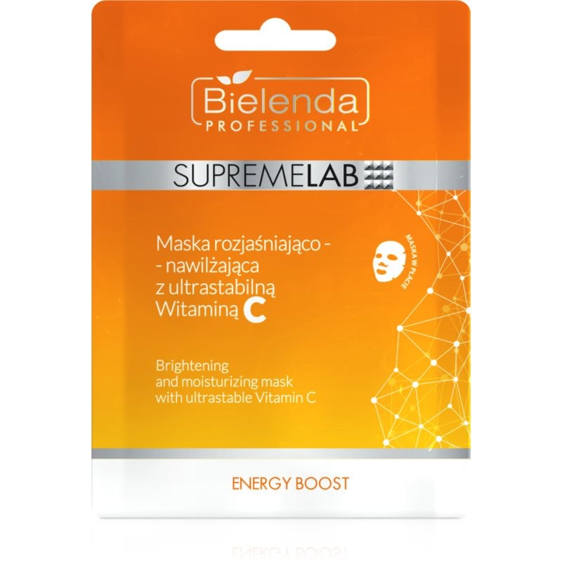 Bielenda Professional Supremelab Energy Boost озаряваща платнена маска с витамин С