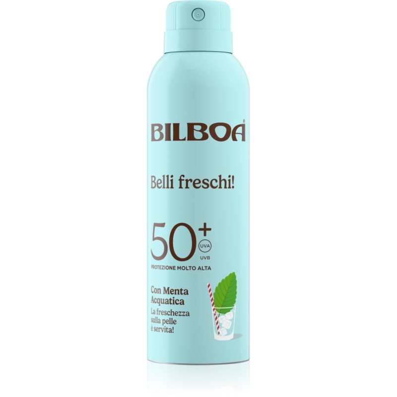 Bilboa Belli Freschi слънцезащитен спрей с мента пиперита SPF 50+ - Грижа за тяло - Сравни цени от 1 магазин с безплатна доставка