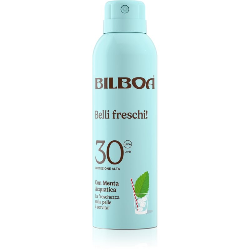 Bilboa Belli Freschi слънцезащитен спрей с мента пиперита SPF 30 - Грижа за тяло - Сравни цени от 1 магазин с безплатна доставка