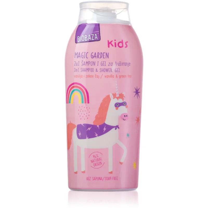 BIOBAZA Magic Garden душ гел за тяло и коса за деца - Грижа за тяло - Сравни цени от 1 магазин с безплатна доставка