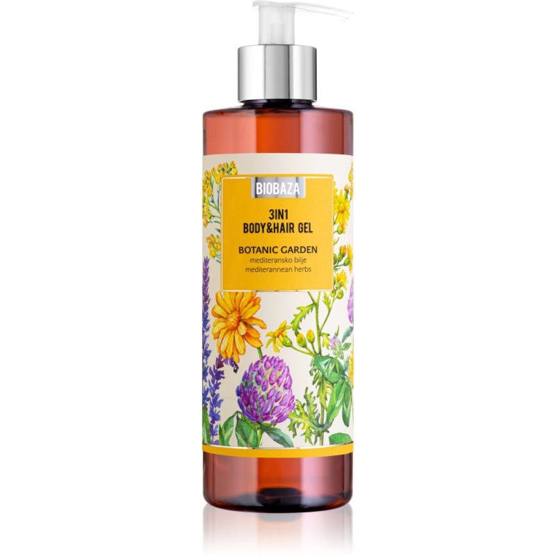 BIOBAZA 3in1 Body & Hair Gel Botanic Garden шампоан, балсам и душ гел 3 в 1 - Грижа за коса - Сравни цени от 1 магазин с безплатна доставка