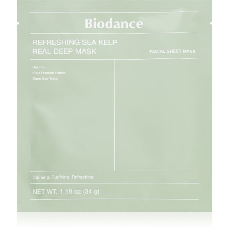 Biodance Biodance Refreshing Sea Kelp Real Deep Mask интензивна хидрогелна маска с екстракти от водорасли - Унисекс парфюм - Сравни цени от 1 магазин с безплатна доставка