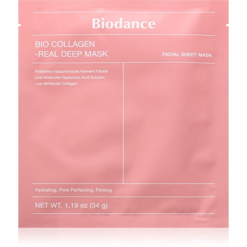 Biodance Bio-Collagen Real Deep Mask интензивна хидрогелна маска за хидратиране на кожата и минимизиране на порите