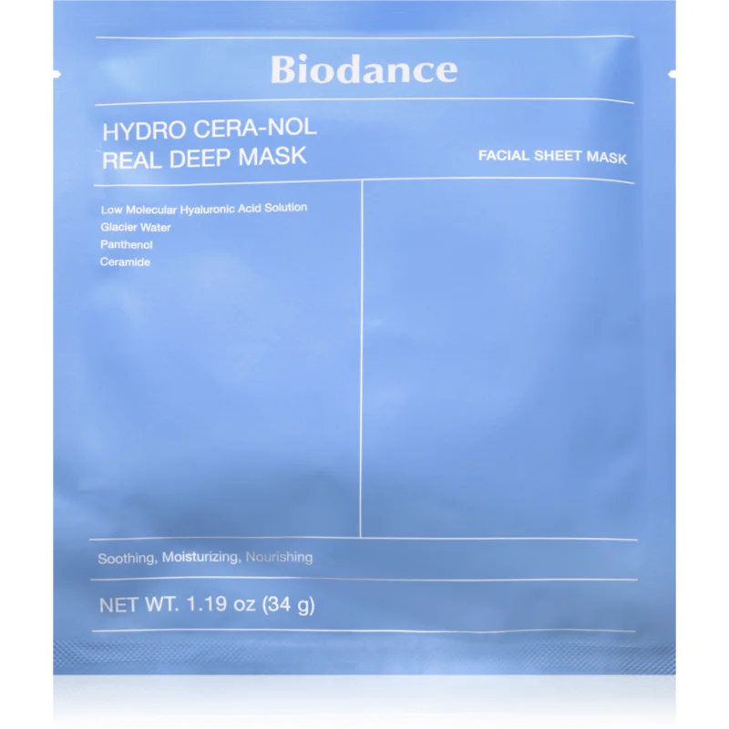 Biodance Hydro Cera-nol Real Deep Mask хидратираща маска за лице с успокояващ ефект