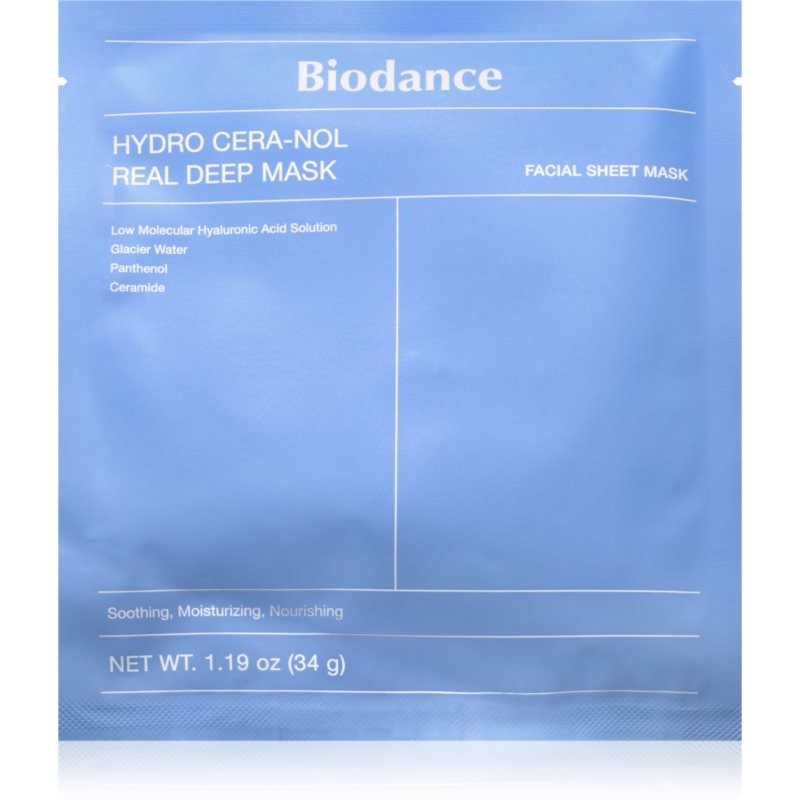 Biodance Biodance Hydro Cera-nol Real Deep Mask хидратираща маска за лице с успокояващ ефект 34 гр. - Унисекс парфюм 34мл - Сравни цени от 1 магазин с безплатна доставка
